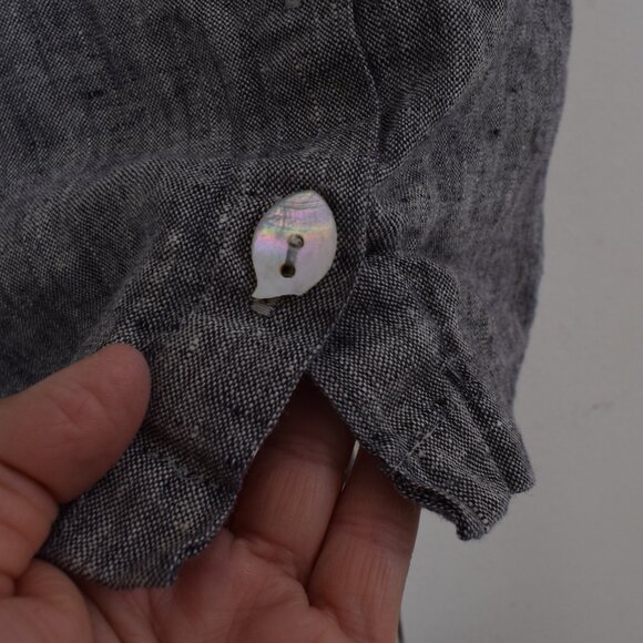 Vintage 90s Linen Button Bouse by FOCUS USA‎ - Picture 10 of 12